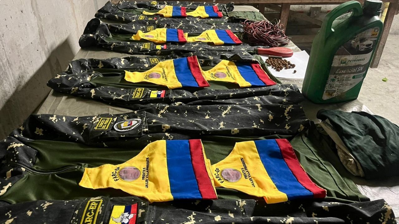 Explosivos y material de las disidencias de las FARC fueron hallados en operativo militar en San Andrés de Cuerquia