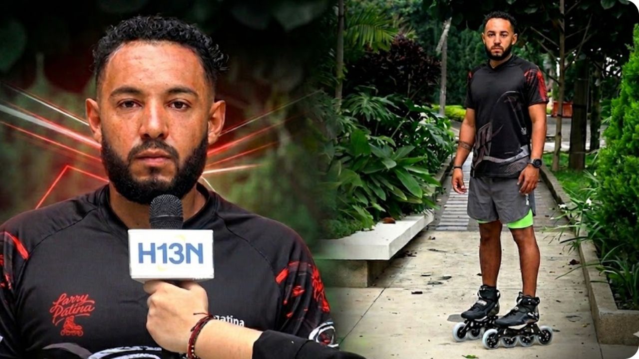 ¿Se le mediría? Larry rodó mil kilómetros hasta La Guajira y ahora dice que va para Ecuador... ¡pero patinando!