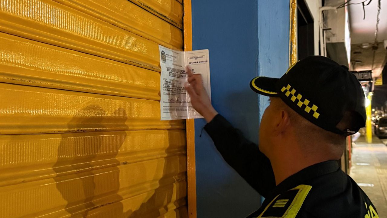 Operativos nocturnos en La Ceja dejan ocho locales cerrados