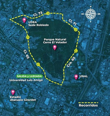 Por carrera de atletismo, habrá cierres viales alrededor del Cerro El Volador 1 Cierres viales