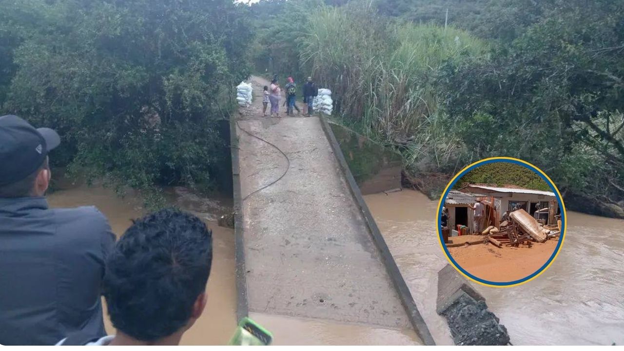 Varias familias resultaron afectadas y un puente se cayó en Yolombó por las lluvias