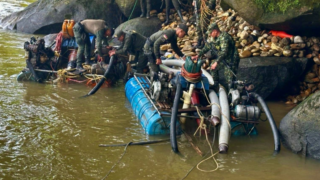 Destruyeron materiales de minería ilegal valorados en $40 millones de pesos en San Rafael