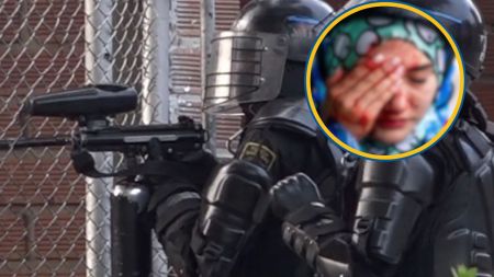 Condenan a patrullero del Esmad por disparo que dejó sin un ojo a joven que estaba protestando Condenan a patrullero del Esmad que dejó sin ojo a joven que estaba protestando