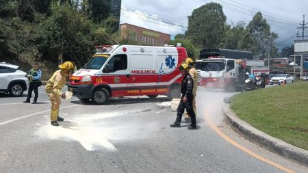 Choque en Marinilla generó afectaciones en la vía hacia El Santuario