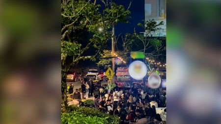 En Video: Quedó registrado tiroteo en fila de evento gastronómico en El Poblado, hay dos heridos