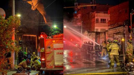 Balance del incendio en Itagüí: bomberos enfrían el sitio; deben tumbar muros que están en riesgo de colapso