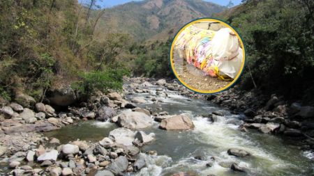 Cuerpo en río en Andes