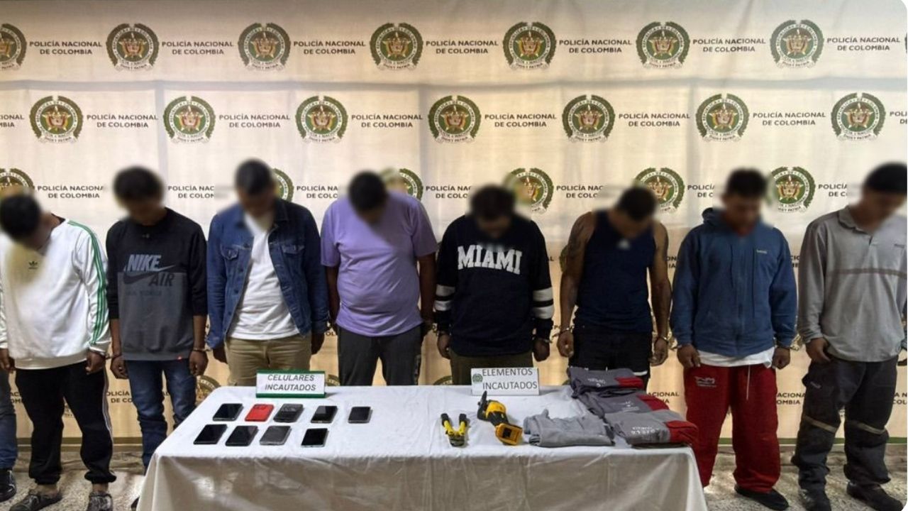 Nueve capturados por robar cableado de cobre y baterías, entre ellos 4 contratistas de Antioquia