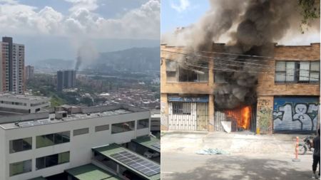 ¿Qué se está quemando? Incendio de gran magnitud en Medellín tiene vías cerradas