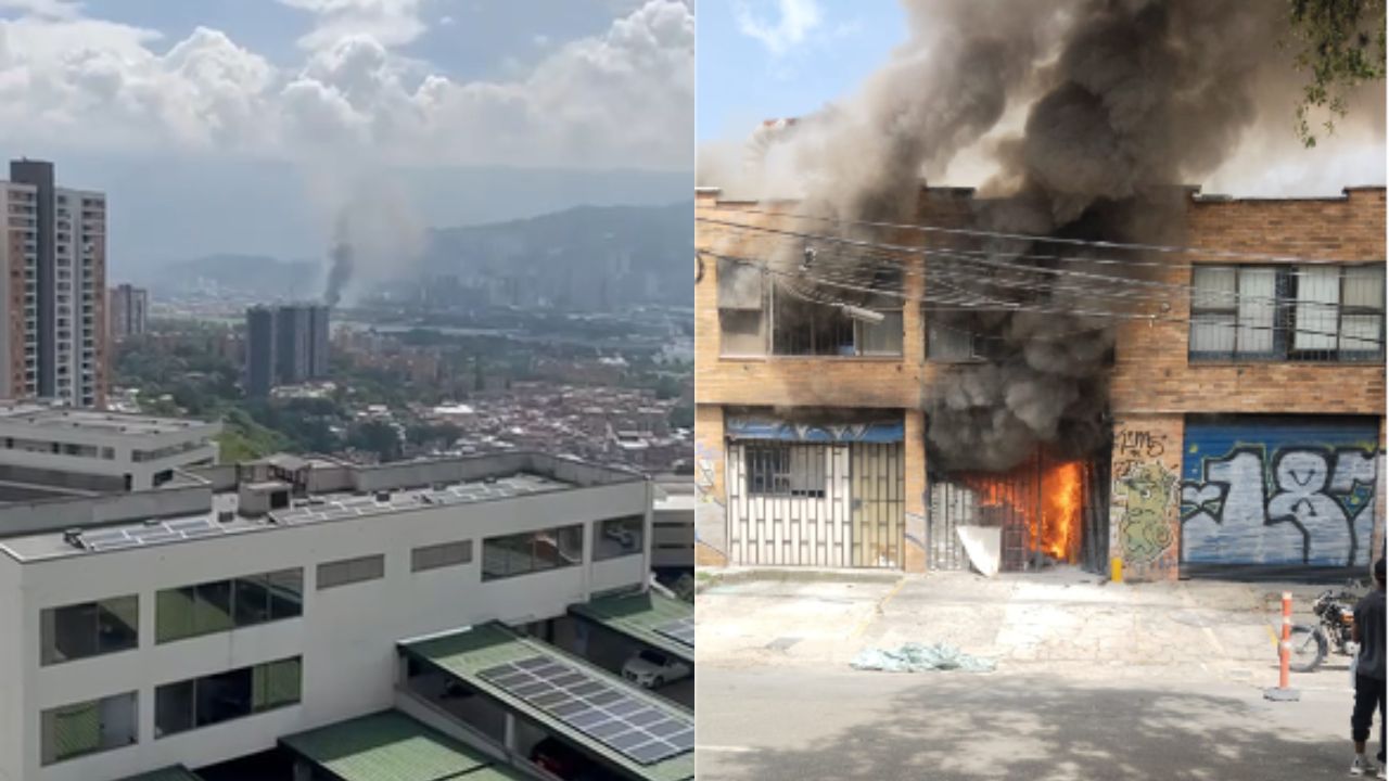 ¿Qué se está quemando? Incendio de gran magnitud en Medellín tiene vías cerradas