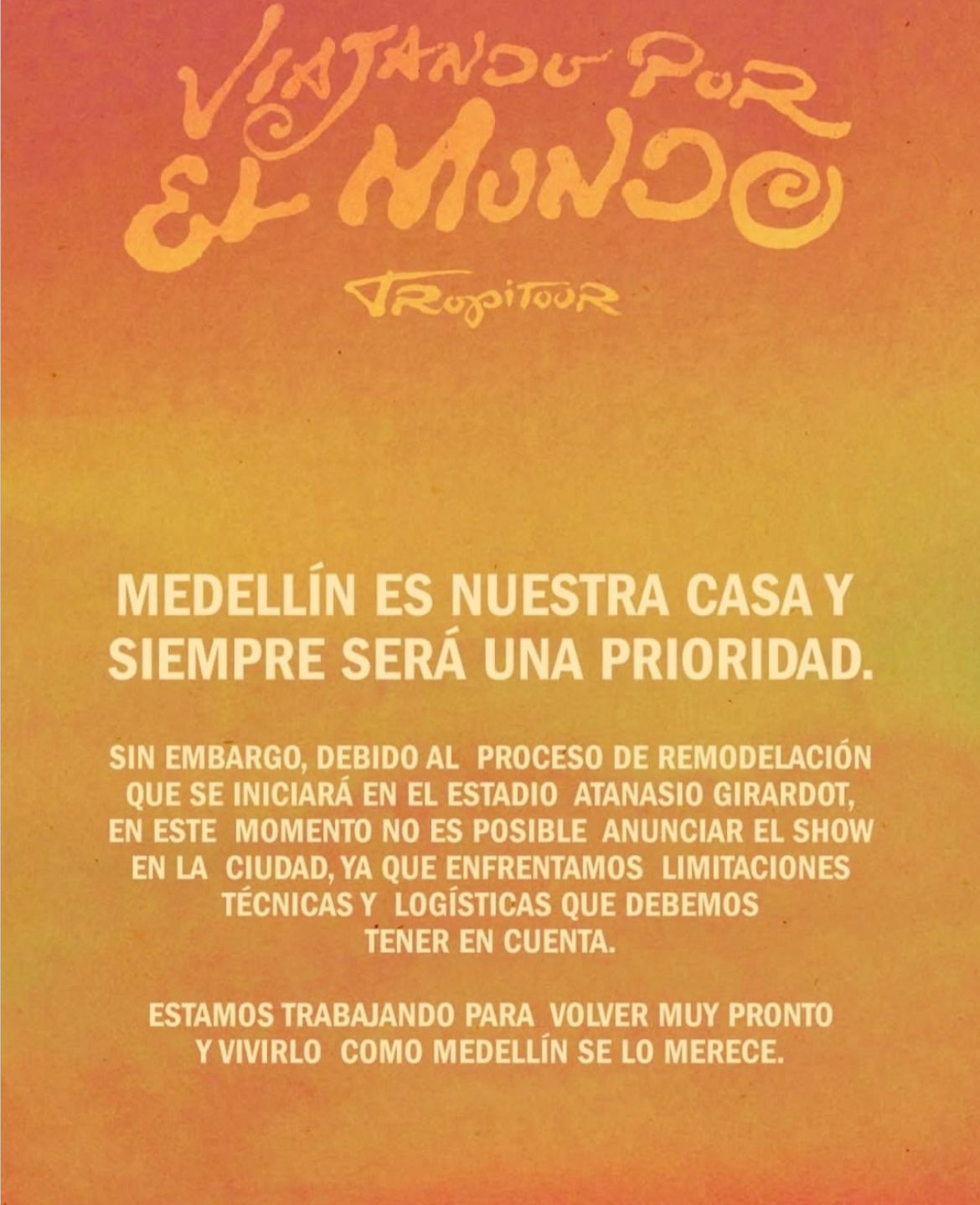 Karol G anuncia su gira 'Viajando por el Mundo Tropitour': Medellín, por ahora, sin fecha