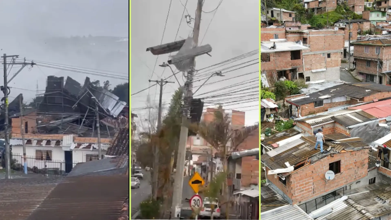 Hogares en Yarumal afectados por vendaval