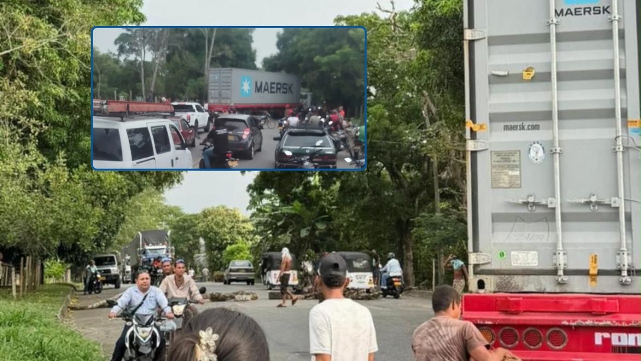 ¡Atravesaron una tractomula! Tensión en el Bajo Cauca: mineros realizan bloqueos Paro minero Bajo Cauca