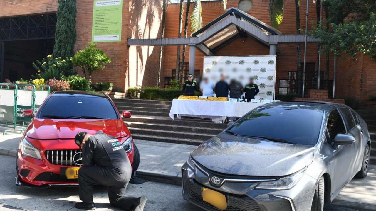 Robaban entre Mercedes y Toyotas: capturan a 'Los Lisos' quienes por más de 10 años robaban vehículos en Medellín