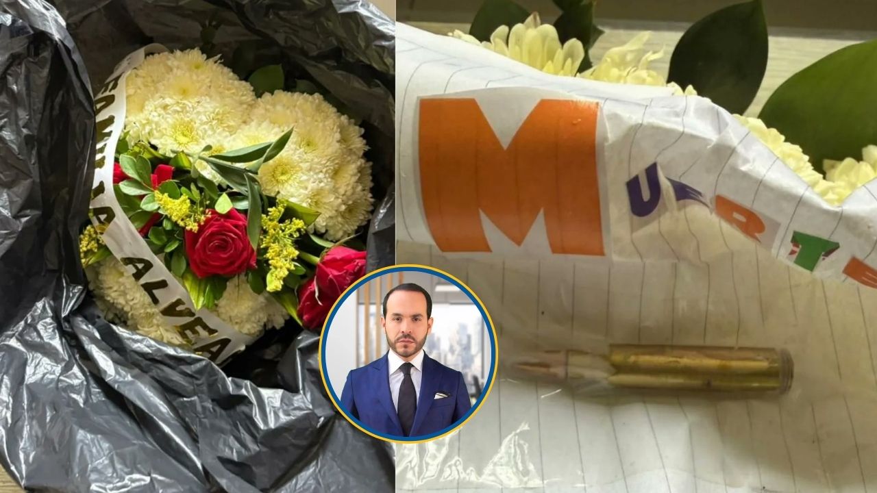 Con corona fúnebre y balas amenazan a coordinador de la campaña de De La Espriella; el candidato responsabiliza a Petro