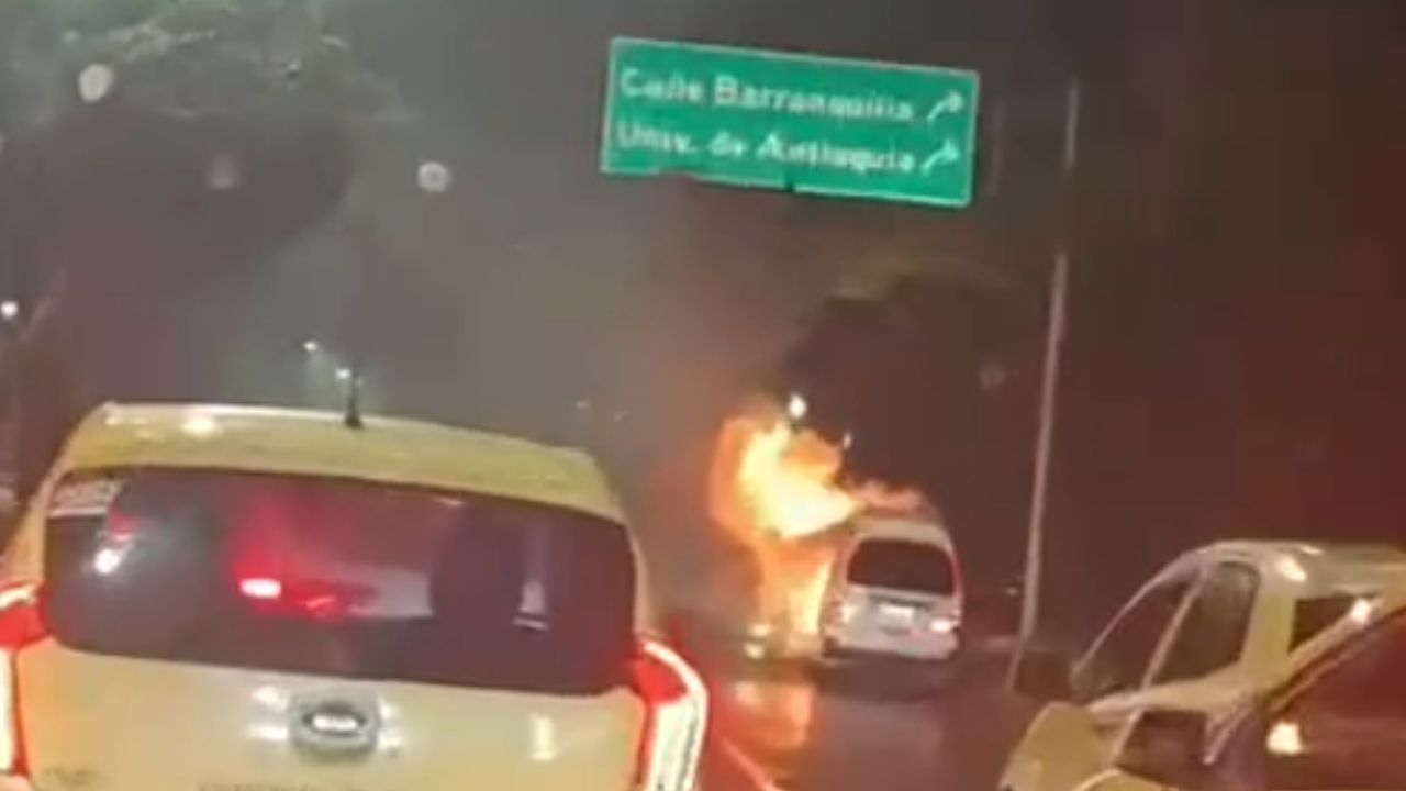 Incendio de van