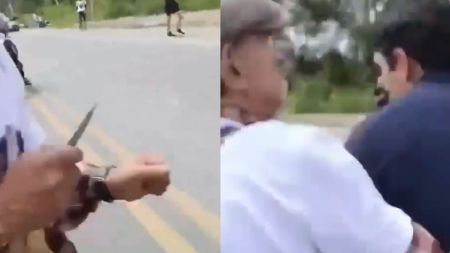 VIDEO: Hombre habría intentado apuñalar al excandidato David Toledo en medio altercados por un mural pintado cerca de la finca de Uribe Hombre habría intentado apuñalar al excandidato David Toledo en medio altercados por un mural pintado cerca de la finca de Uribe