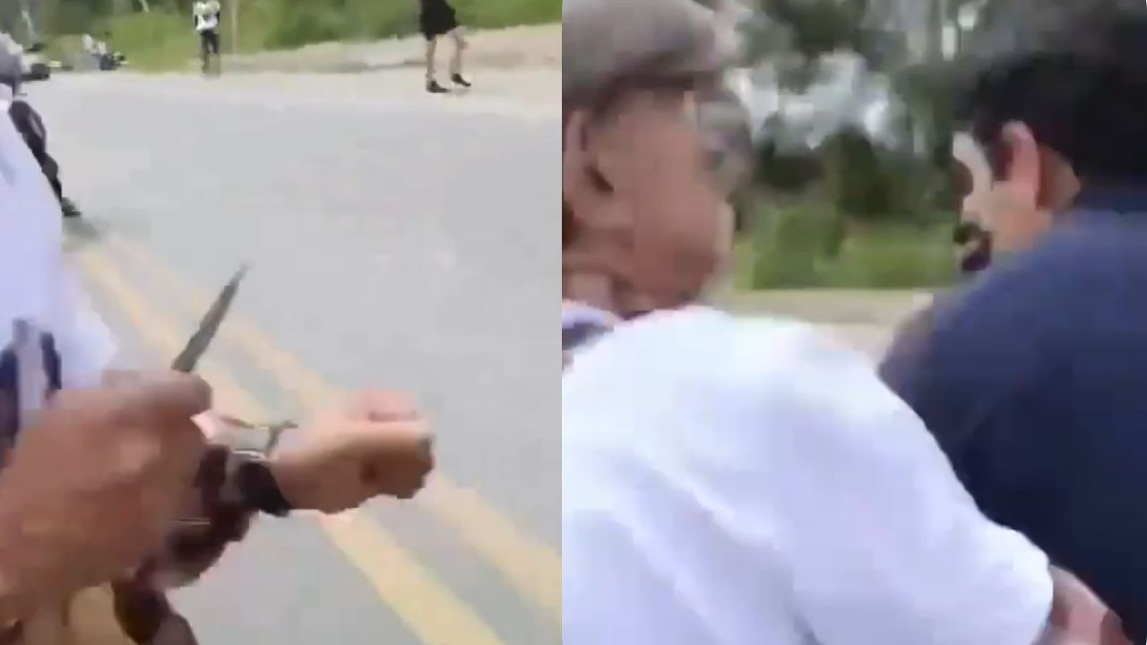 Hombre habría intentado apuñalar al excandidato David Toledo en medio altercados por un mural pintado cerca de la finca de Uribe