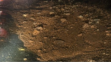 Un derrumbe tapó la vía hacia Santa Rosa de Osos en el Norte de Antioquia