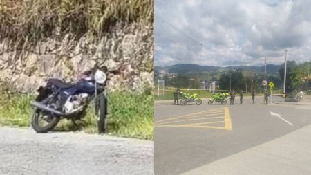Cierre de vía cerca a la terminal de Yarumal por una moto que tendría explosivos