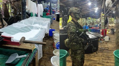 Cayó laboratorio de cocaína en Sonsón: incautaron más de 800 kilos