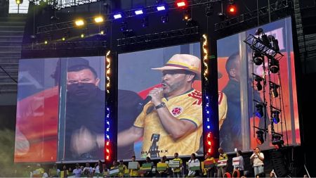 Así fue el cierre de campaña de Abelardo en La Macarena: tribunas llenas y el apoyo de su familia, empresarios, artistas y reservistas