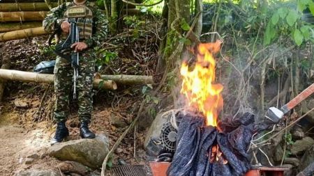 Destruyen en La Pintada mina ilegal que produciría millones de pesos al Clan del Golfo