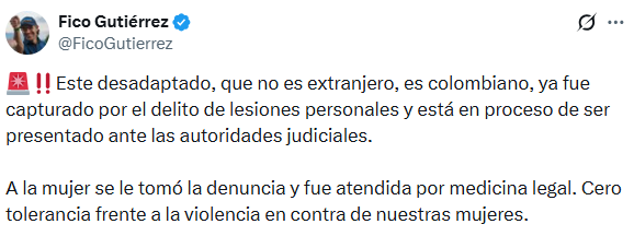 Fico sobre agresión en hotel de Medellín