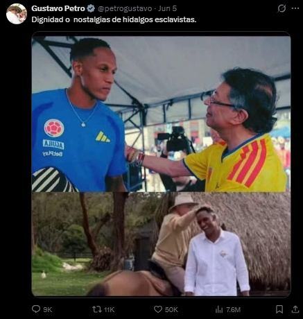 Dignidad o nostalgias de hidalgos esclavistas.