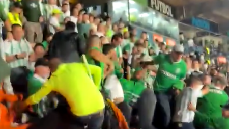 Piedras, riñas y un periodista herido: orden público luego del partido de Nacional contra Junior Piedras, riñas y un periodista herido: el balance de orden público luego del partido de Nacional contra Junior