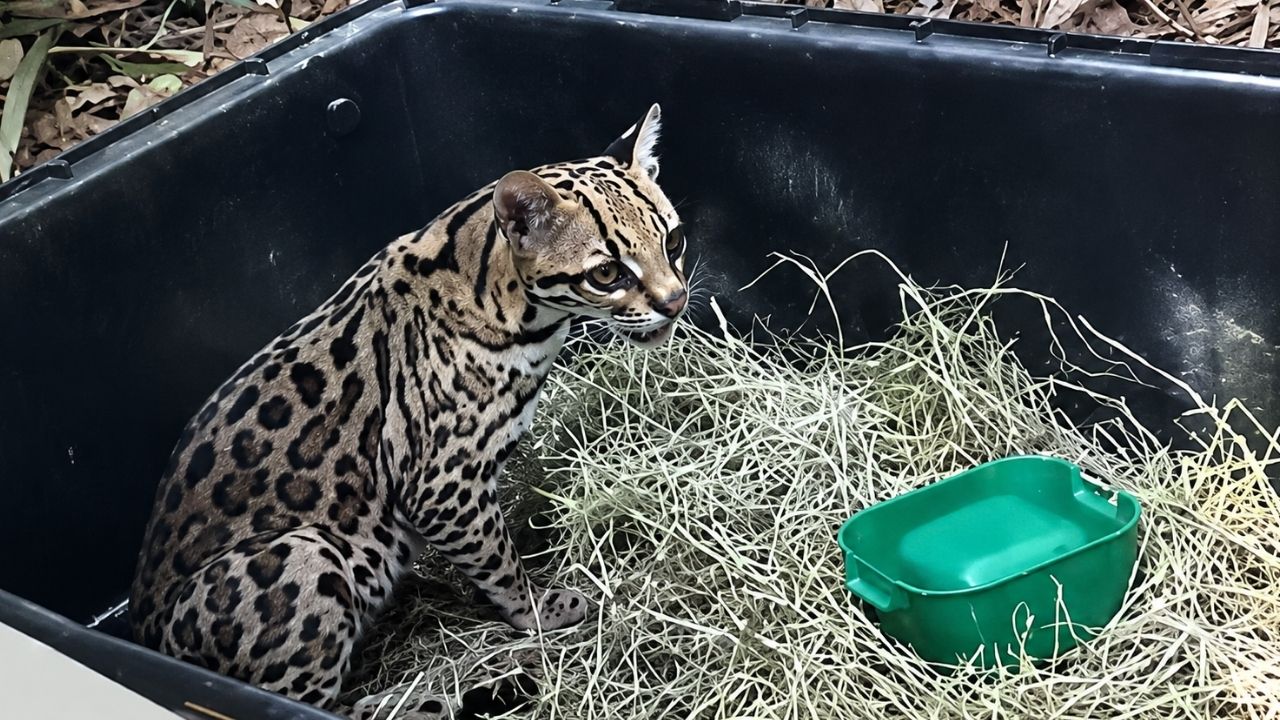 Corantioquia libera una hembra de ocelote en el Bajo Cauca, luego de varios meses de rehabilitación