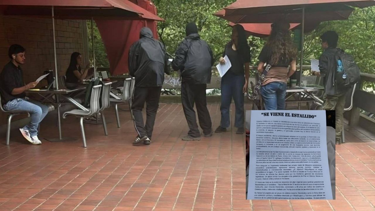 “Se viene el estallido”: encapuchados distribuyeron panfletos durante disturbios en la UdeA