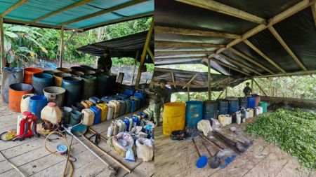 Destruyen laboratorios de cocaína del Clan del Golfo en Urabá: afectaron finanzas de la subestructura Carlos Vásquez Castaño
