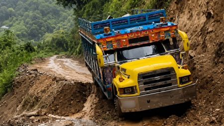 Maniobras extremas: así es el tránsito de carga en la zona rural de Ituango Maniobras extremas: así es el tránsito de carga en la zona rural de Ituango