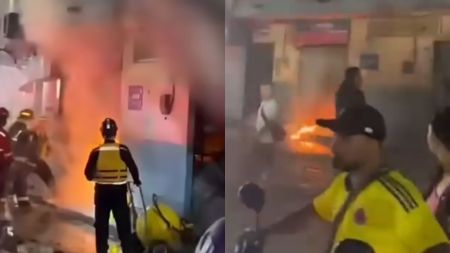 La ferretería de don Marcos Sierra se incendió en medio del aguacero en Segovia