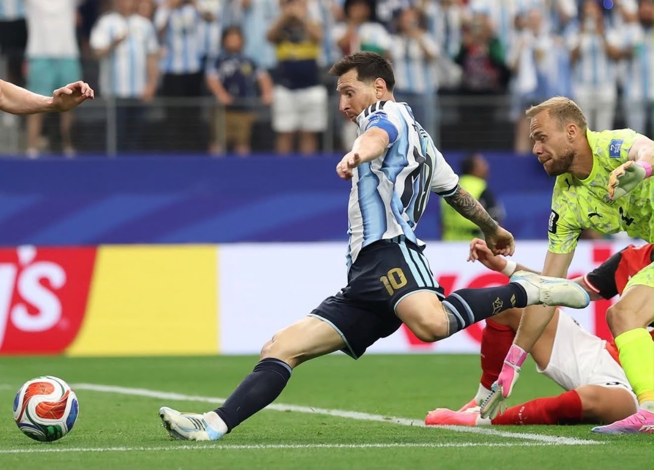Con dos goles ante Austria, Messi alcanzó un nuevo récord y se quedó con el título de máximo goleador histórico de los Mundiales
