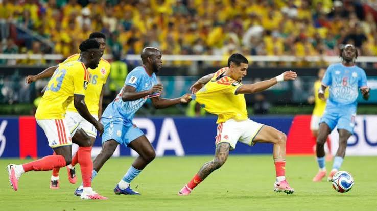 Sin goles en el marcador: Colombia y RD del Congo igualan al cierre del primer tiempo