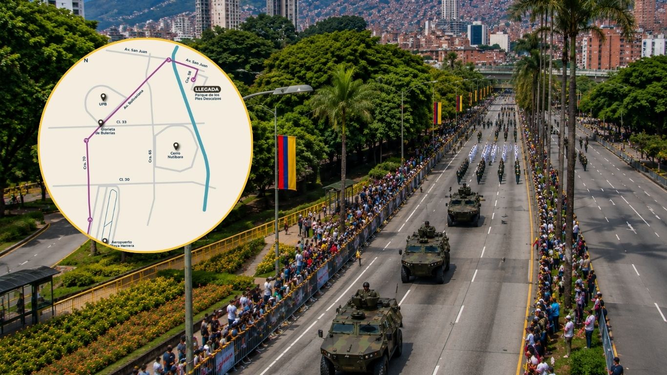 Conozca los cierres viales que habrá en Medellín por el desfile del 20 de Julio