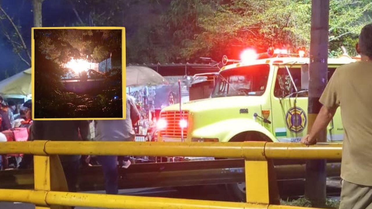 ¡Otra vez! Incendio consumió parte del altar de la Virgen de la Rosa Mística en El Poblado