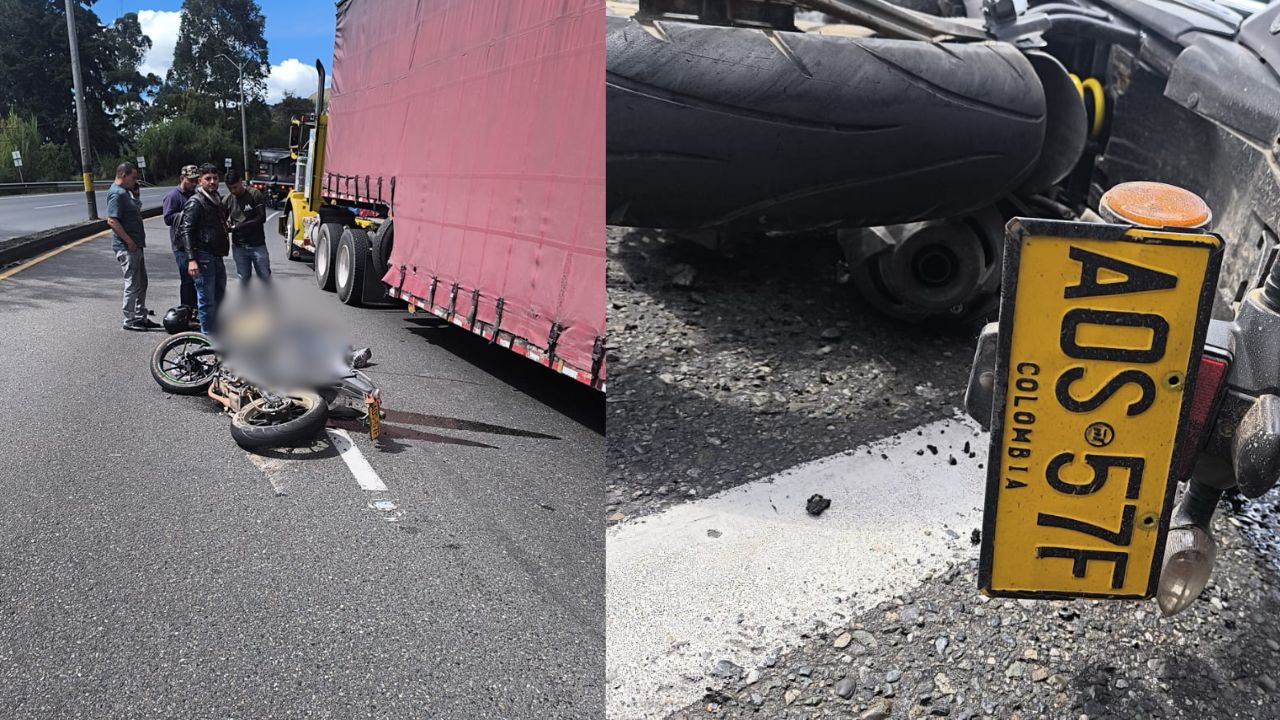 Motociclista murió en accidente de tránsito en la autopista Medellín – Bogotá