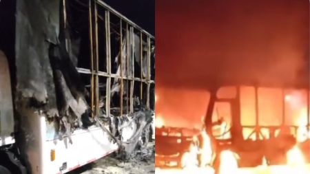 VIDEO: Una buseta y un carro de salud habrían quedado destruidos: lo que se sabe del incendio en Aranjuez Una buseta y un carro de salud habrían quedado destruidos: lo que se sabe del incendio en Aranjuez