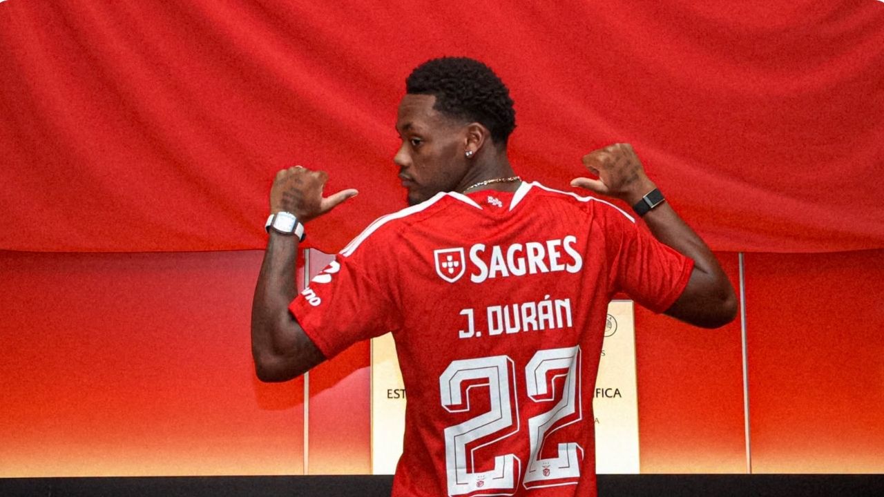 Jhon Jáder Durán es nuevo jugador del Benfica de Portugal; jugará la Champions League y será compañero de Richard Ríos