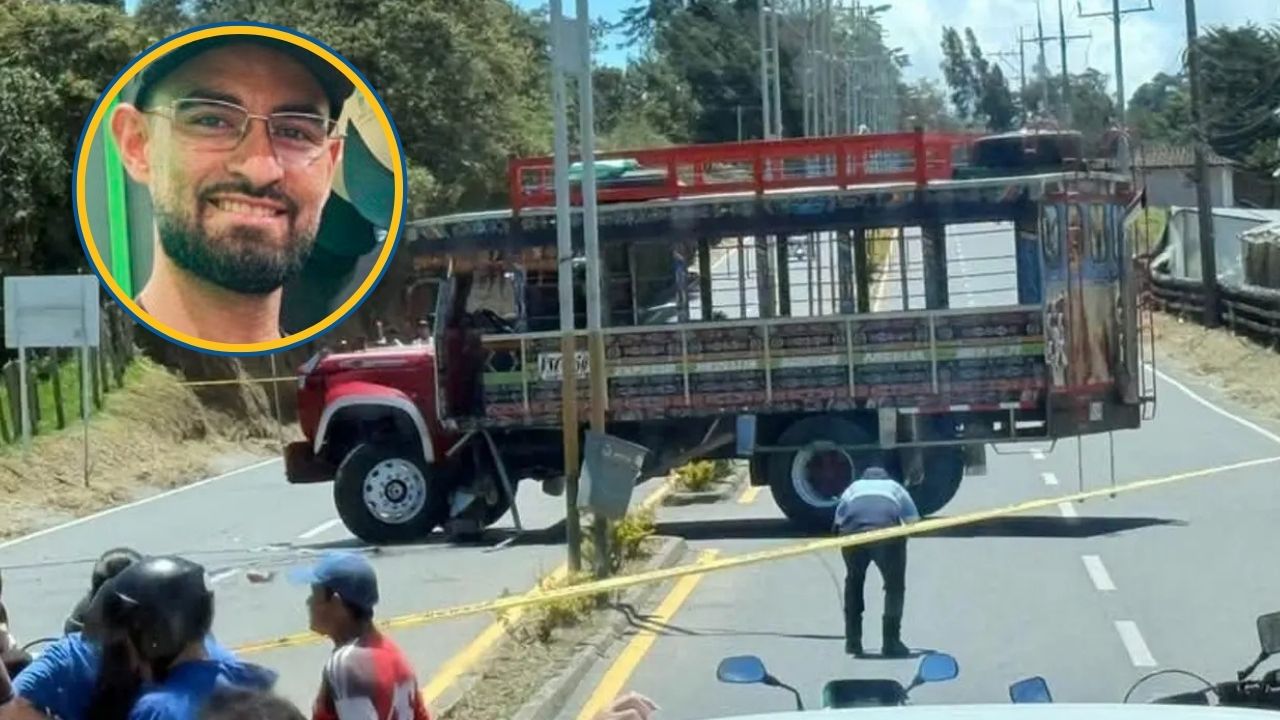 Accidente entre bus escalera y motocicleta deja sin vida al deportista Adrián en Sonsón