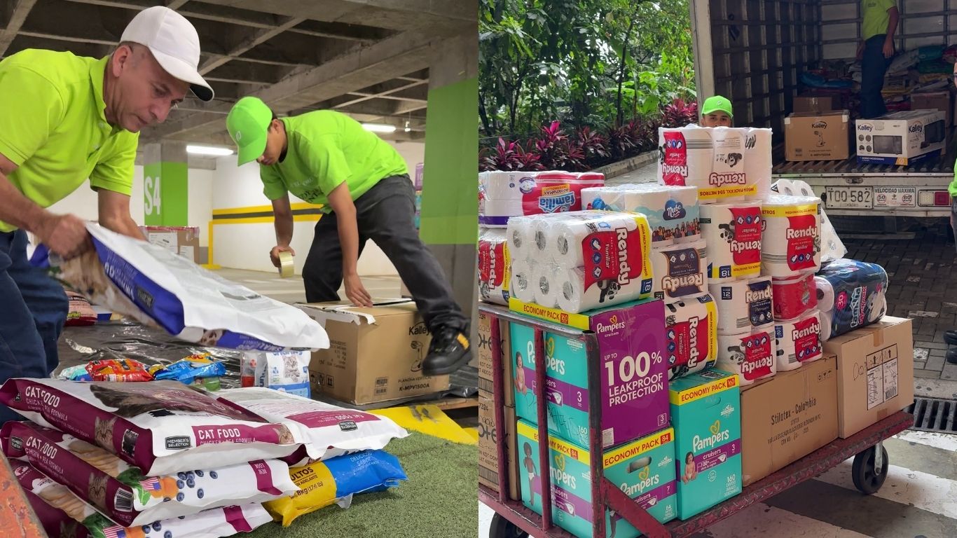 En el sur de Medellín recolectan ayudas para familias afectadas por el terremoto con la campaña "Colombia, estamos contigo"