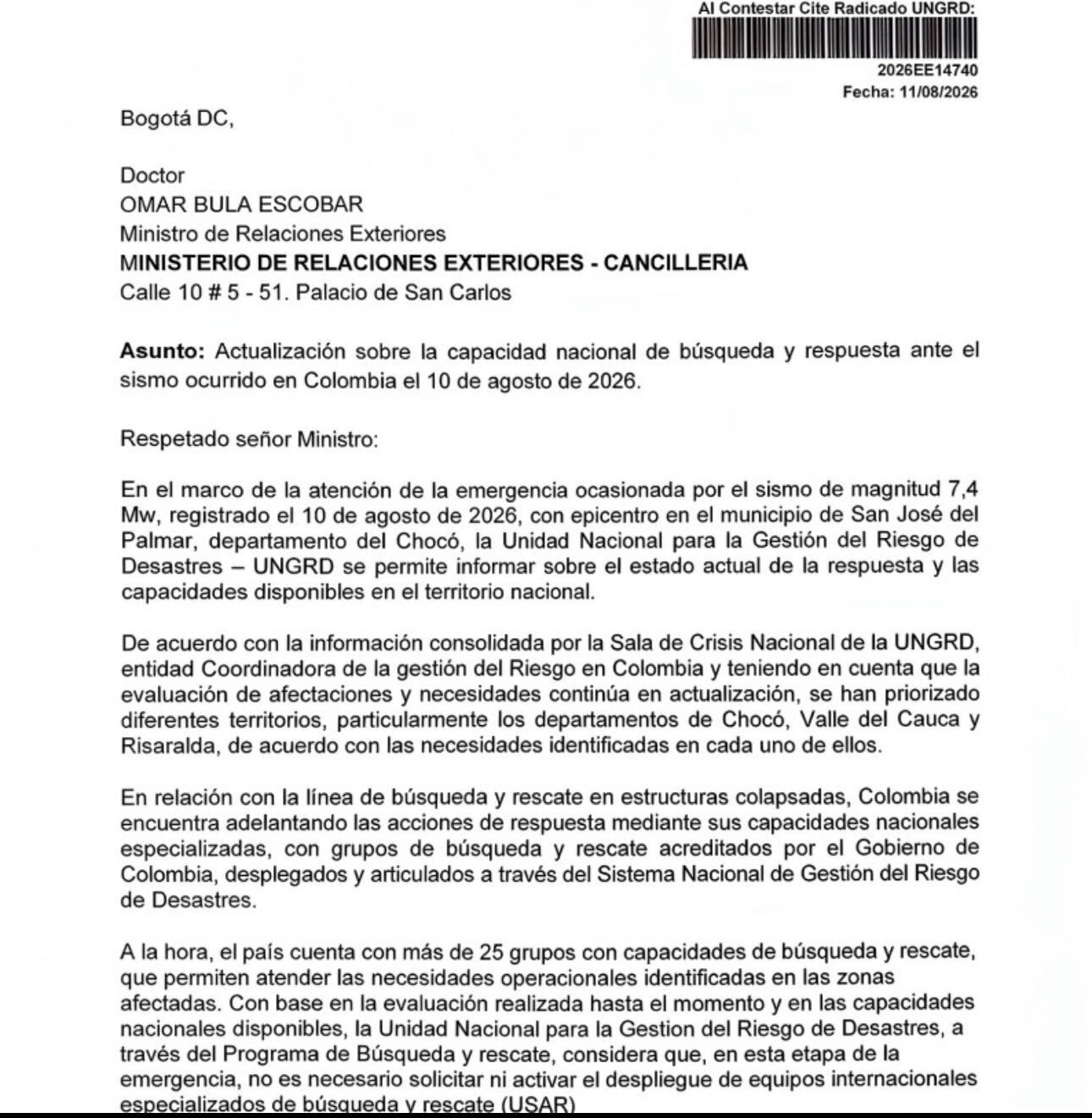 Javier Pava UGNRD niega ingreso rescatistas