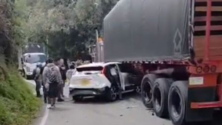 VIDEO: Reportan un accidente en la vía San Pedro de los Milagros-Entrerríos