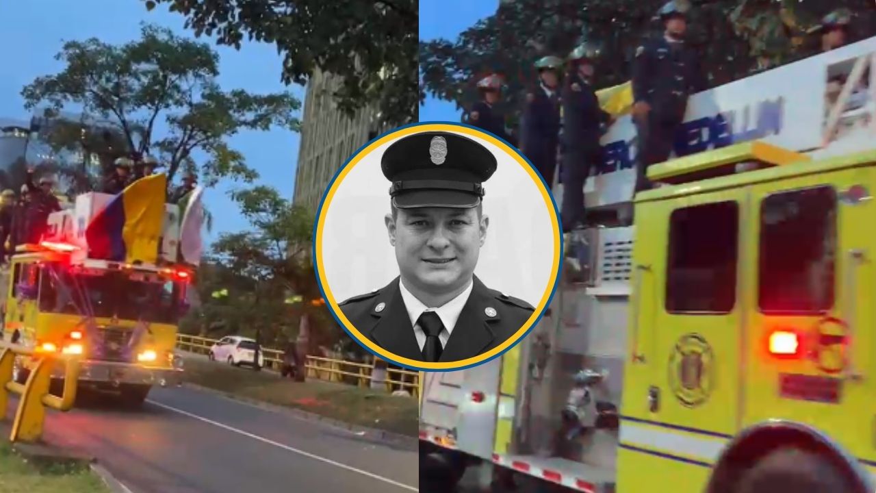VIDEO: Así fue la despedida de Jarrinson, el bombero que falleció en un accidente en La Estrella