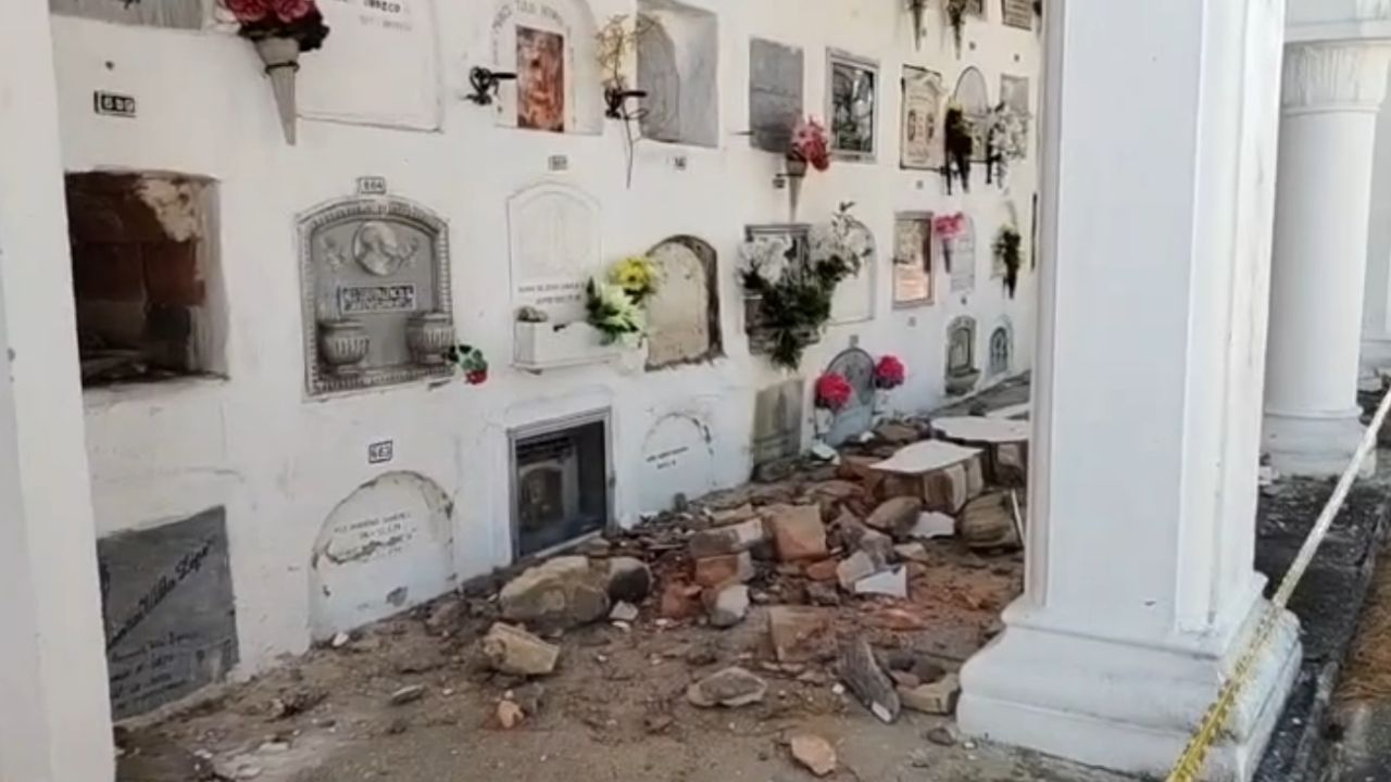 VIDEO: Fuerte temblor causó afectaciones en el cementerio e infraestructura de Sonsón