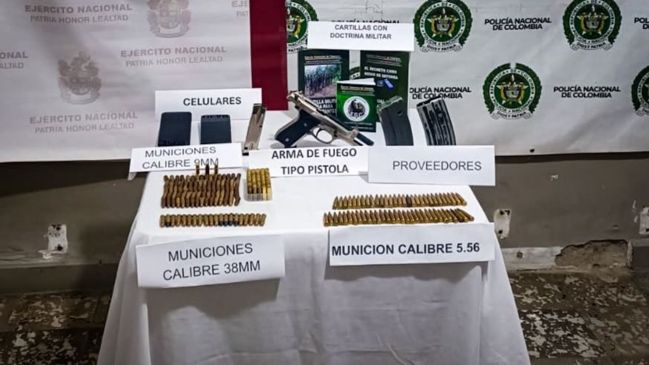 Capturan a alias "Lucho", cabecilla del Clan del Golfo en Ituango: pistola, celulares y municiones incautadas