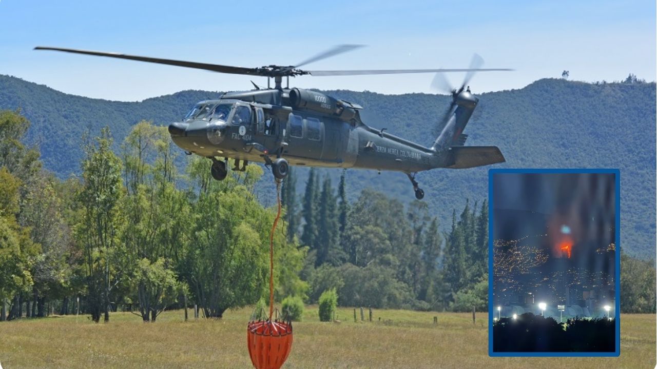 Más de 5.000 galones de agua fueron descargados desde el aire para combatir incendios en Antioquia
